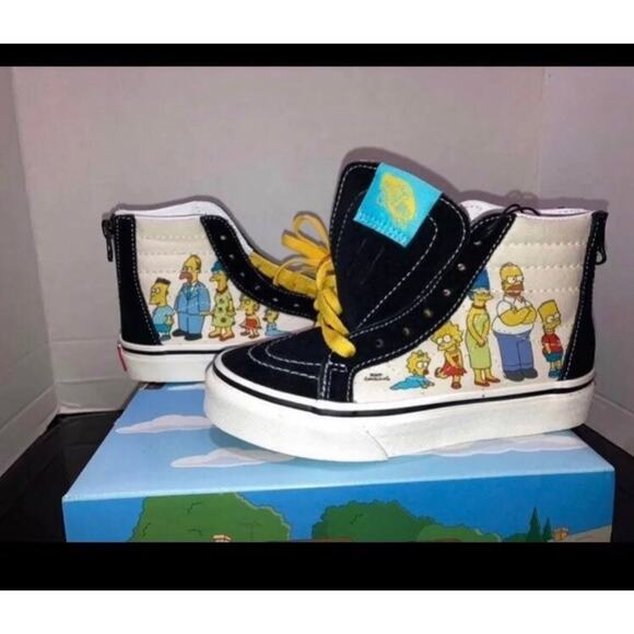 The Simpsons Sk8 Hi Family Portrait Sneakers Limited vans size 12.5 kids - Picture 5 of 9
